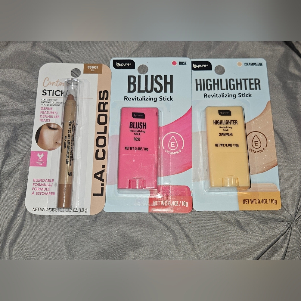 Contour Stick + Blush Revitalizing Stick & Highlighter Revitalizing Stick BNIB